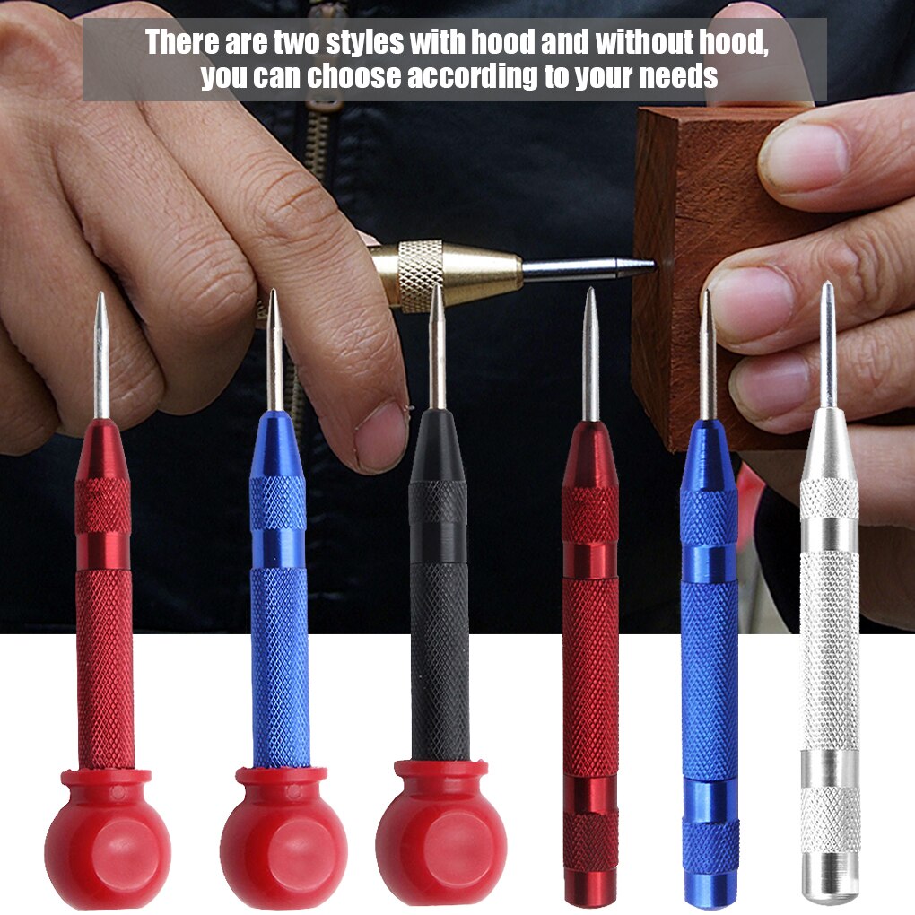 Automatic Center Punch Spring Loaded Marking Starting Holes Tools Center Pin Punch Alloy Steel Metal Wood Drilling Tool