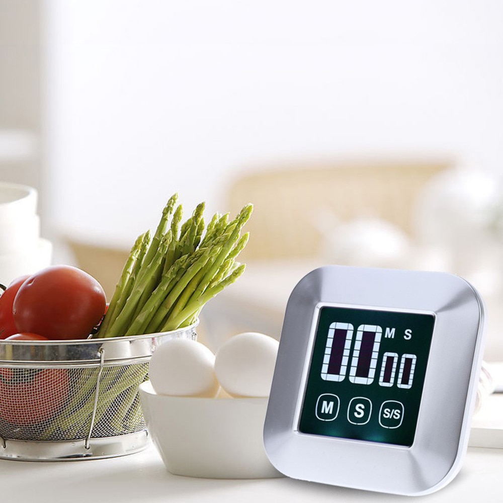 Touch Screen Timer Keuken Bakken Countdown Timer Multifunctionele Lcd Display Timer Stopwatch Alarm Magnetische Keuken Gadgets
