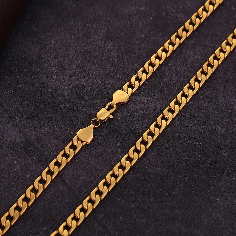 Collar clásico de cadena con cierre suave de para mujer, Collar de Color dorado, eslabón grueso, joyería Grunge, Steampunk para hombre