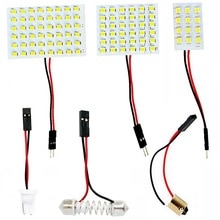 T10 w5w ba9s c5w festoon (31mm 36mm 39mm 42mm) 3 adaptere 12 36 48 smd 2835 led læsepanel lys pærer bil interiør kuppel lampe