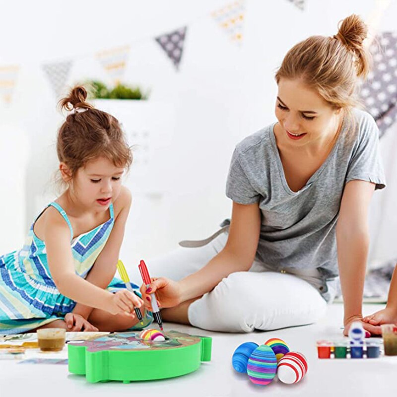 Diy Easter Egg Decorating Coloring Kit Egg Spinner Machine With Accessories Children Play Toy Perfect Birthday For Kids