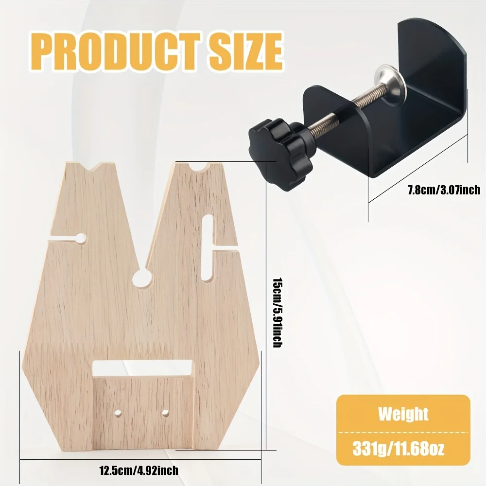 Adjustable Wooden Bench Clamp, Portable Movable Fastening Tool for Workbench & Router Table, Durable Wood Clamp Kit