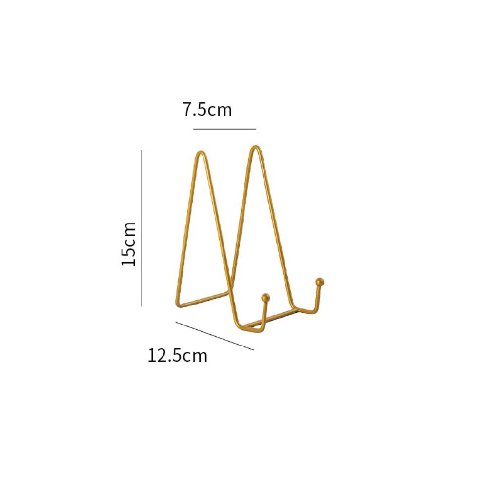 Supporto per piatto decorativo supporto per telaio in metallo cavalletto in ferro supporto per cornice per foto supporto per piastra espositore in ferro: Grigio chiaro