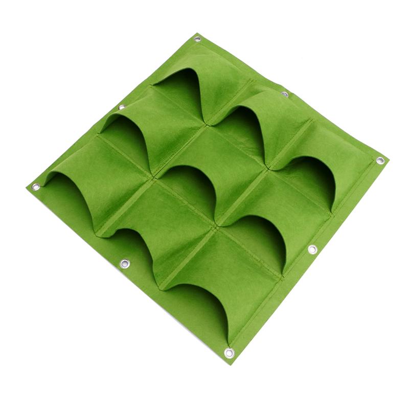 Suporte de plantas para parece, saco verde de plantio de vegetais com 9 18 49 72 bolsos, jardim vertical, material doméstico