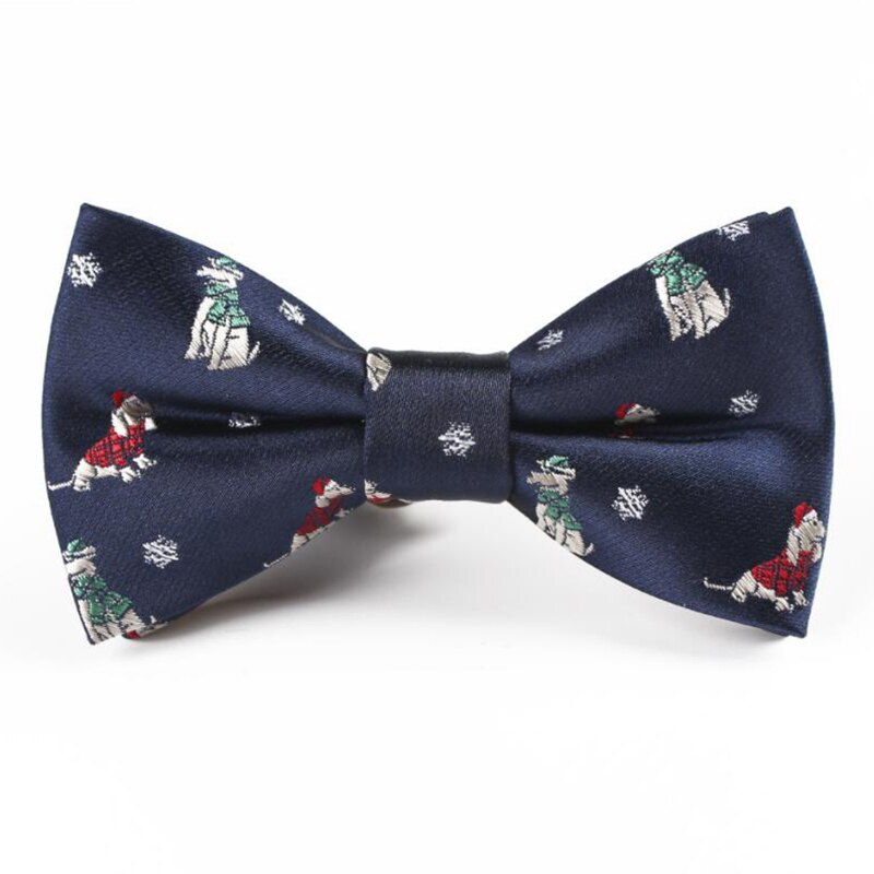 Rbocott drenge julebue snefnug juletræ mønster butterfly til børn børn rød blå bowtie størrelse 9cm*4.5cm