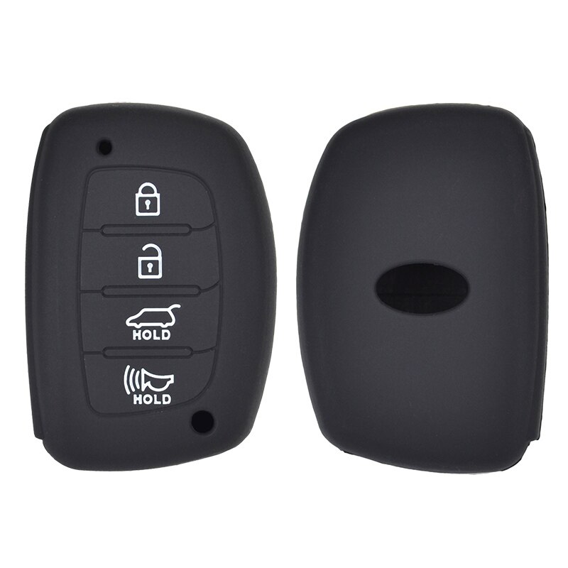 Funda de llaves de silicona para Hyundai Elantra Sonata Tucson i40 , , , , carcasa para mando a distancia sin llave piel soporte Protector