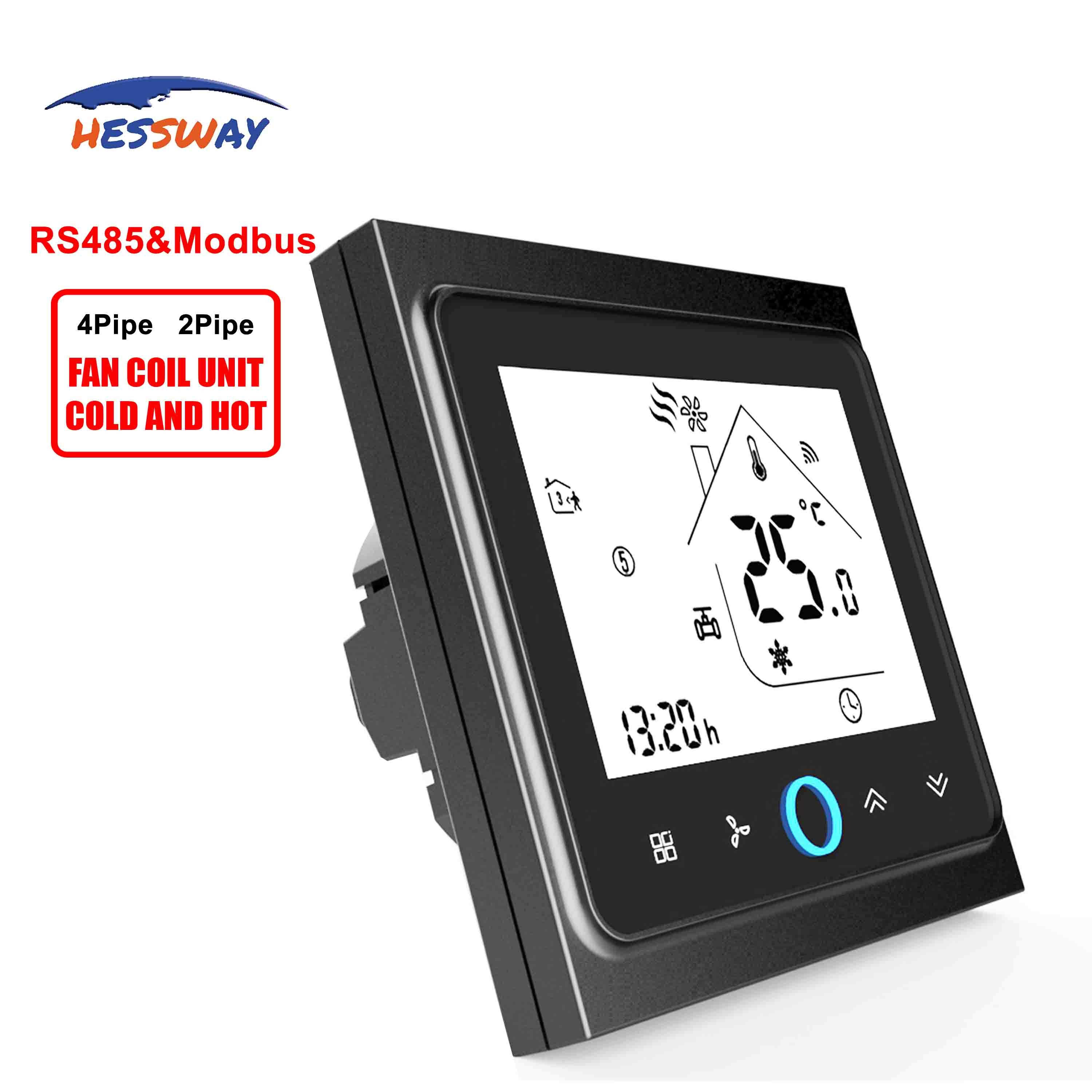 HESSWAY Remote Terminal Unit RS485/MODBUS thermostat 24v for 2pipe 4pipe heat cool temp