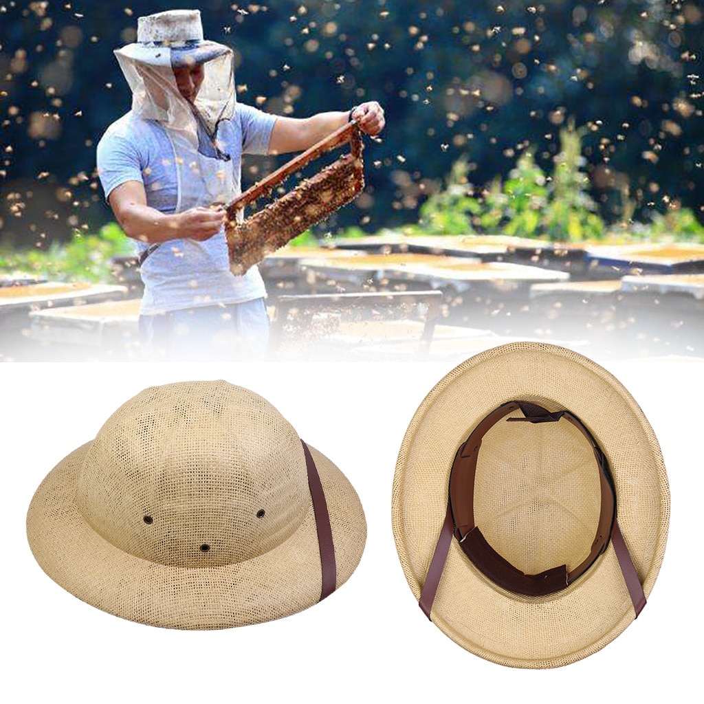 Til biavler bi holder hat slør anti-bi biavl udstyr landbrug bi værktøj dobbeltlag hat beskyttelsesnet bi hætte