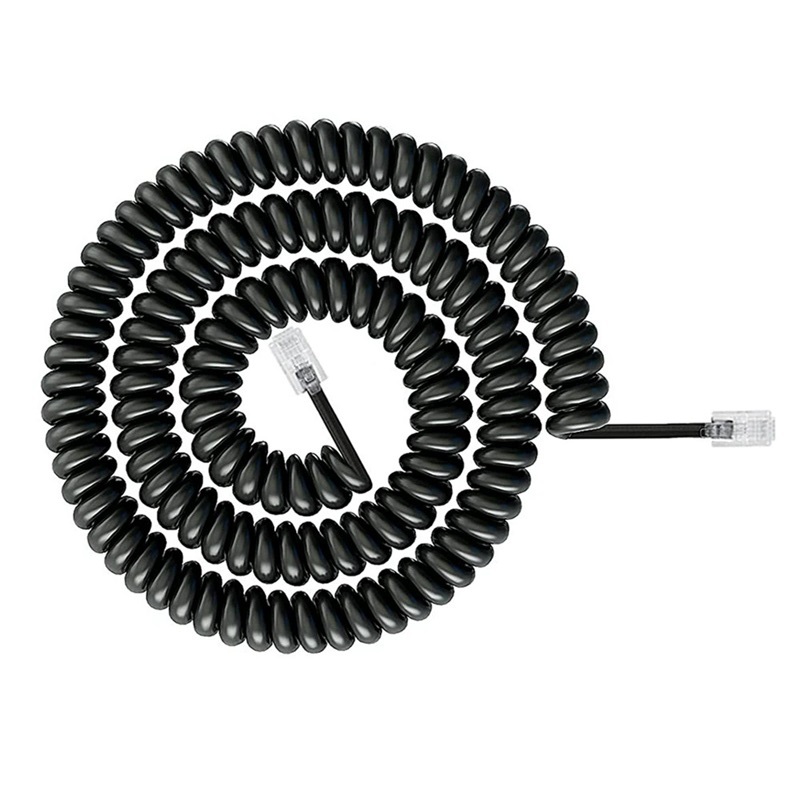 3m rj9 4 p 4c telefontillbehör telefonsladd fast linje utrullad rullad fast telefonkabel lursladd linje  rj11 rj22 kabel: Grå / Bunt 1