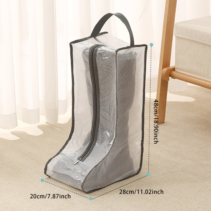 Boot Storage Bag Portable Shoes Organizer Waterproof Dustproof Protection Holder Bag for Household Travel Supplies: Khaki