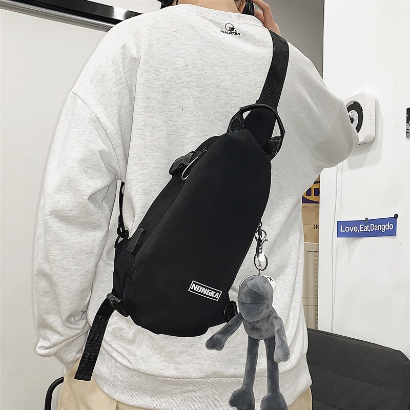 Original Brand Chest Bag Girls Sports Satchel Ins Japanese Brand Messenger Bag Simple Casual Couple Shoulder Bag