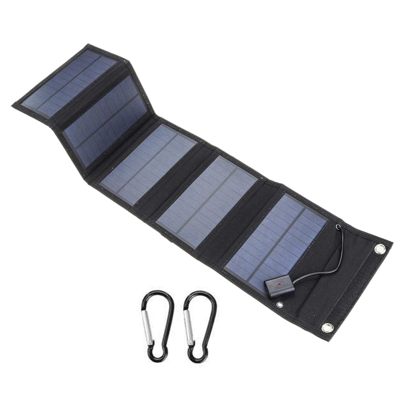 20W Usb-poort Zonnepanelen Draagbare Vouwen Waterdicht Zonnepaneel Power Bank Voor Telefoon Oplader