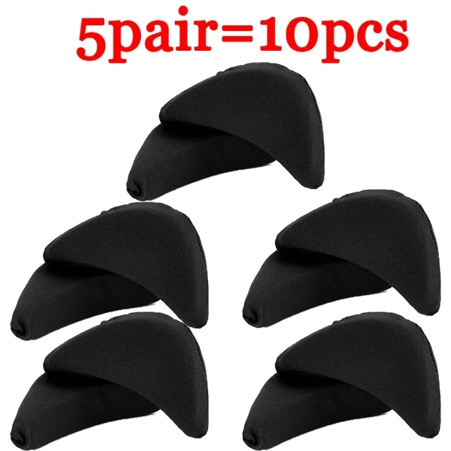 2/10 Stuks Anti-slijtage Spons Voorvoet Insert Hoge Hak Teen Plug Filler Pijnbestrijding Inlegzolen Verstelbare Verminderen Schoenmaat kussen Pads: Bruin