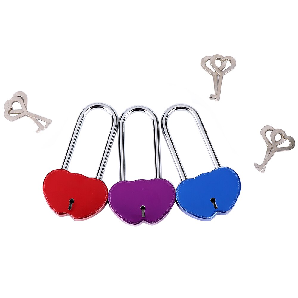 Dubbele Hart Sloten Romantische Een Hangslot Met Twee Sleutels Lock Hart Liefde Sloten Paar Sloten Huwelijksverjaardag Valentijnsdag