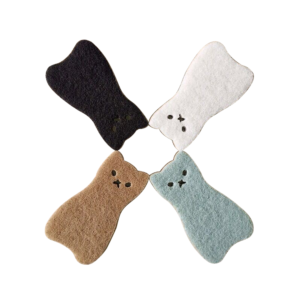 4 pz/set Spugna per Lavare i Piatti Simpatico Gatto Strofinaccio Cucina Bagno Pulizia Spugnetta Spazzola Pentola Specchio Pulizia del Vetro Pulire Strumento: Default Title