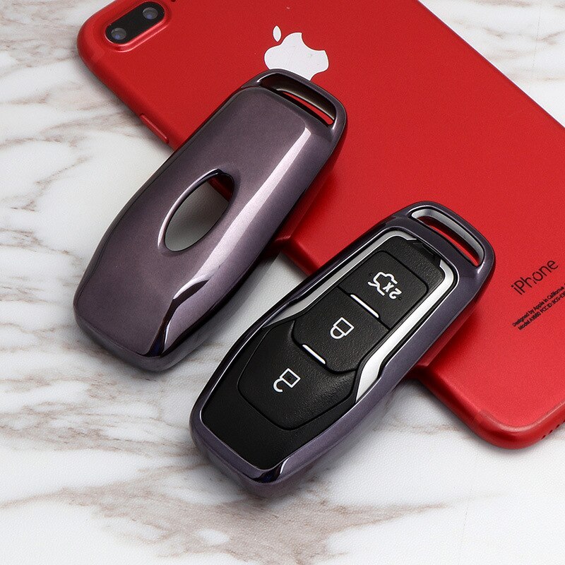 Tpu auto älykäs kauko-avainkotelo auto suojaava avain kuori kuori kansi ford edge mondeo mustang ford keys avaimenperä