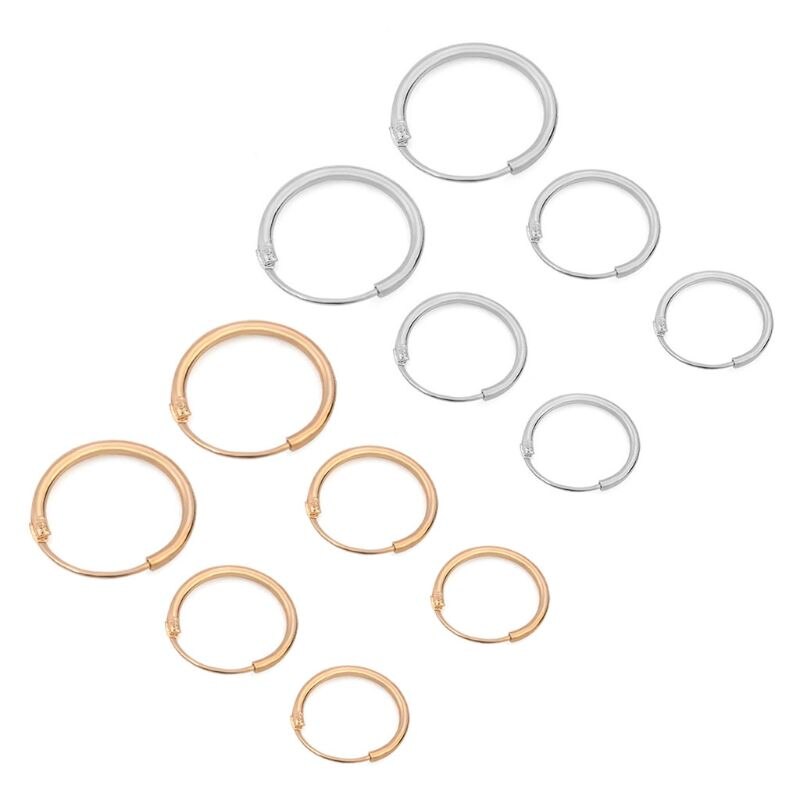 3 größen Minimalismus Einfache Runde Kreis Ohrringe Band Ohrring Kleine Ohr Tropfen für Frauen Mädchen Modeschmuck 3 Paare/satz