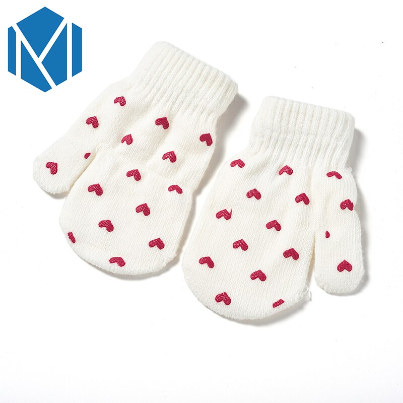 Miya Mona Star Kids Children Unisex Winter Warm Lanyard Glove Boy Girls Wool Knitted Luvas Covered Fingers Mittens Gloves