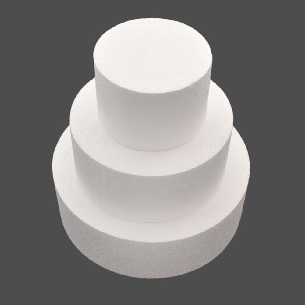 4/6/8 tommer rund styrofoam skum kage dummy blomsterdekoration praksis model køkken madlavning værktøjer til fest gør selv model kage skum form