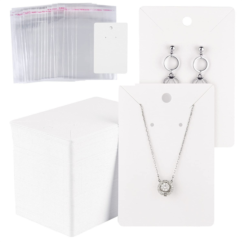 50pcs paper 6x9cm pendants, necklaces, earrings, small accessories packaging: M / Pink