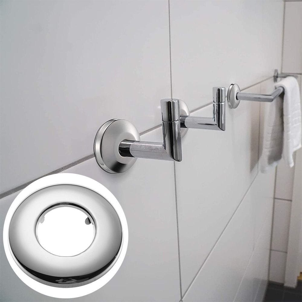 1PC Stainless Steel Shower Faucet Decorative Cover Chrome Finish Water Pipe Wall Covers Flange Cover Kitchen Bathroom Accessory