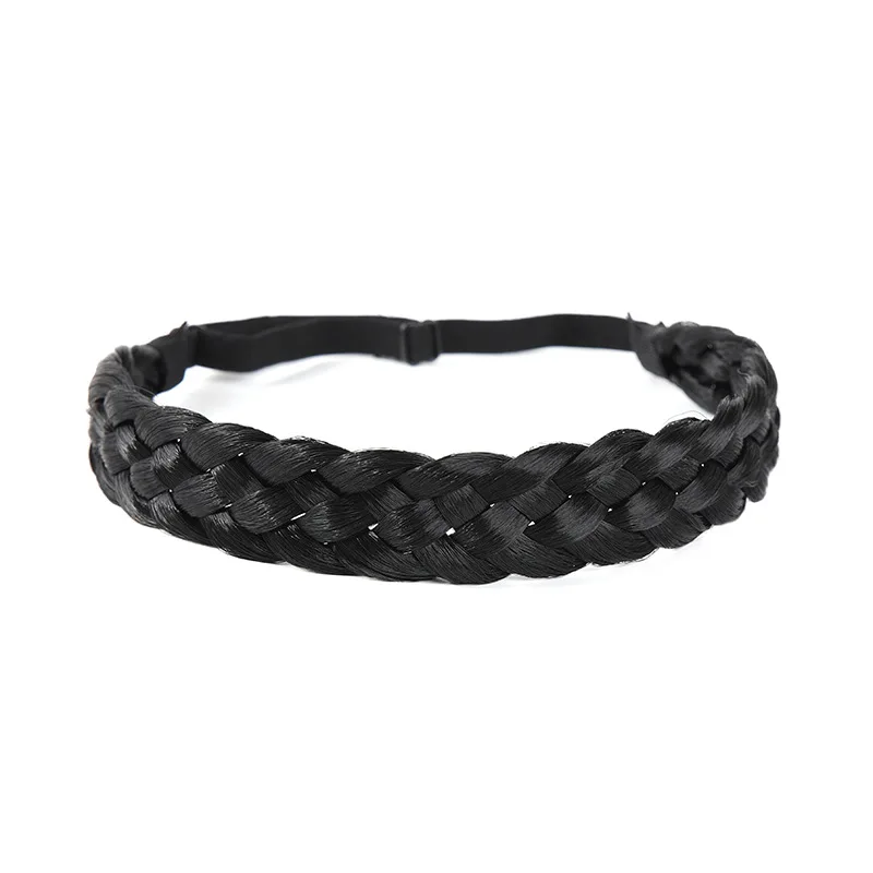 Synthetisches Stirnband Ich bin böhmischen Stil, Fischschwanz-Zöpfe, Haar mit verstellbarem Gürtel, geflochtenes Haarband für Damen, Frisur, Haarteile: Grau