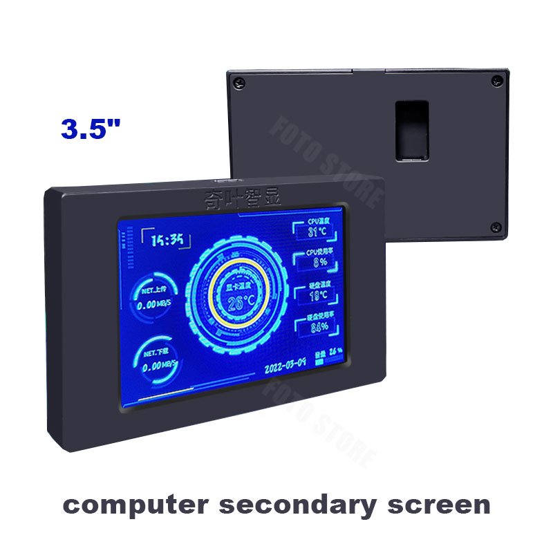 3.5 Inch Ips Secundaire Screen Monitor Voor Computer Cpu Ram Gpu Hdd Datum Monitoring Display