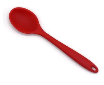 Kitchen Tools Kitchen Appliances High Temperature Resistance Mid-Length Silicone Spoon Kitchen Utensils For Cooking Baking: Red