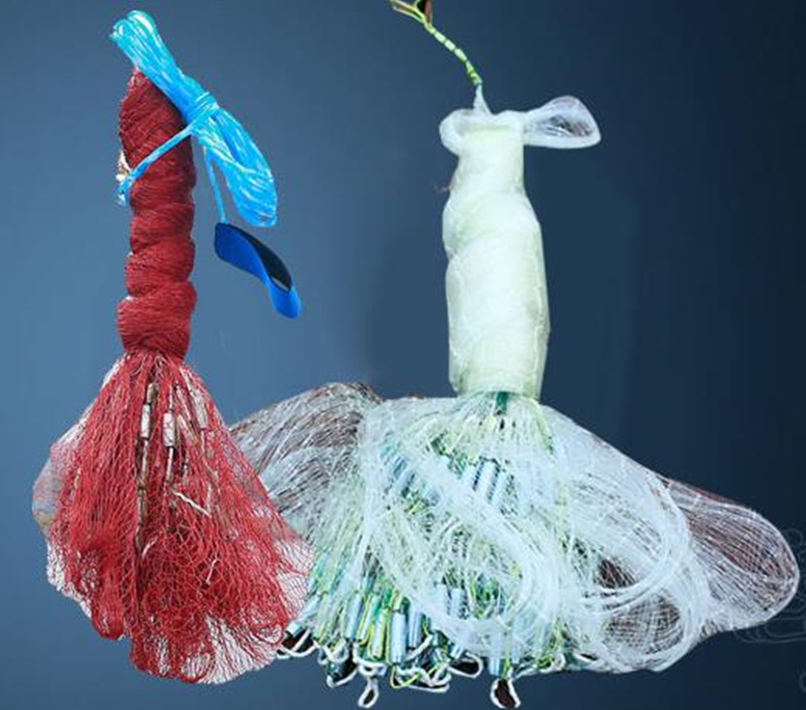 Red de fundición con bolsillo inferior de 2,5 m/3m/3,5 m, plomada de acero tradicional, herramienta de pesca