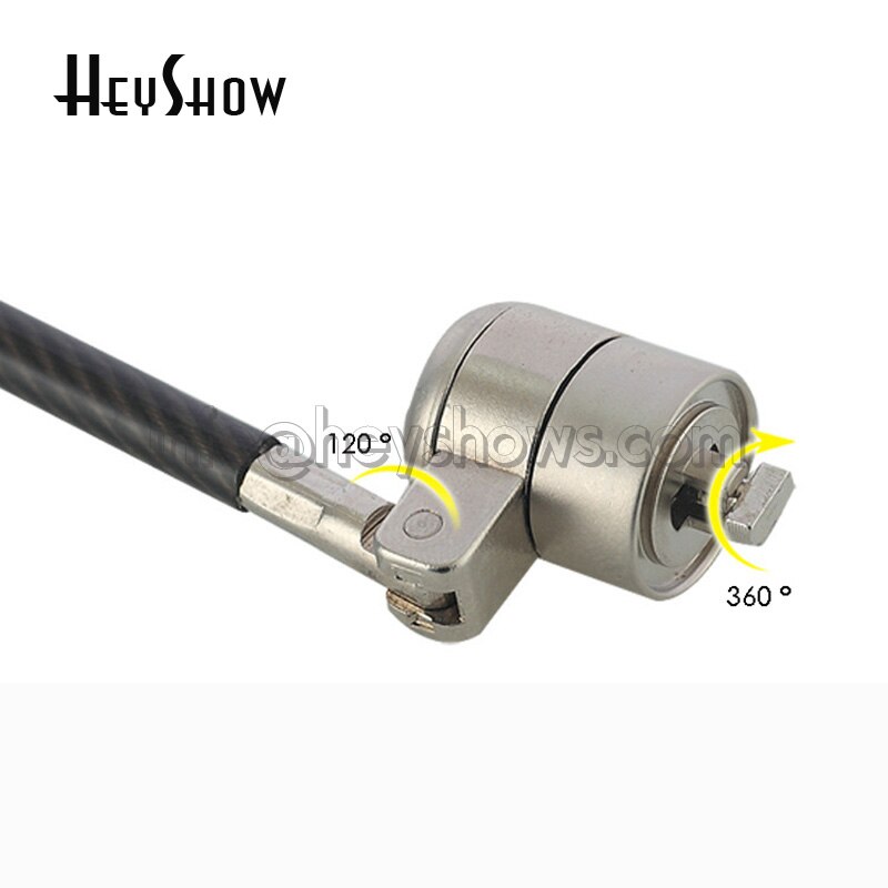 Universal Spiral Steel Wire Laptop Lock Coil Computer Security Cable Notebook Anti Theft Rope Spring Cord Black With Keys