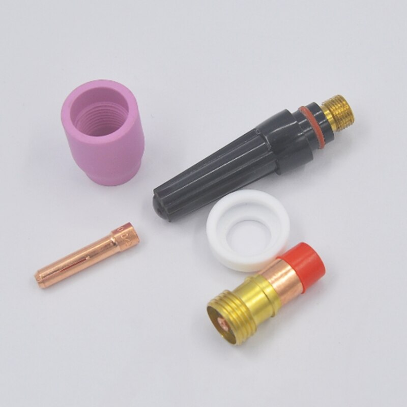 5 Pcs/set TIG Welding Torch Consumables Cup Gas Lens Weling Tools Set Compatible with WP 9 20 25 Workshop Tools
