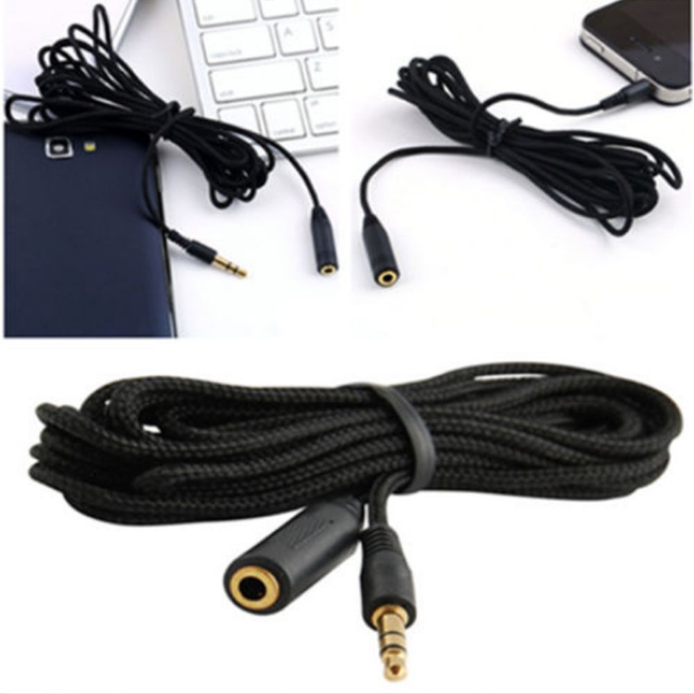 1* 4.9ft 3.5mm Female To Male F/M Headphone Stereo Audio Extension Cable Cord