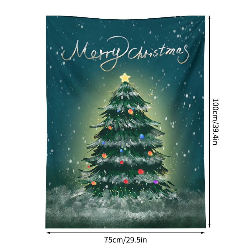 Christmas Decorative Hanging Tapestry Room Backdrop Photo Props Wall Tapestry Xmas Year Hanging Cloth: Chocolate