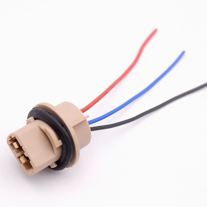 Douille d'ampoule T13 T20 7440 7443 W21W W21 5W, adaptateur, faisceau de câbles pour clignotant de voiture, accessoires de Base de lumière de frein 2 pièces
