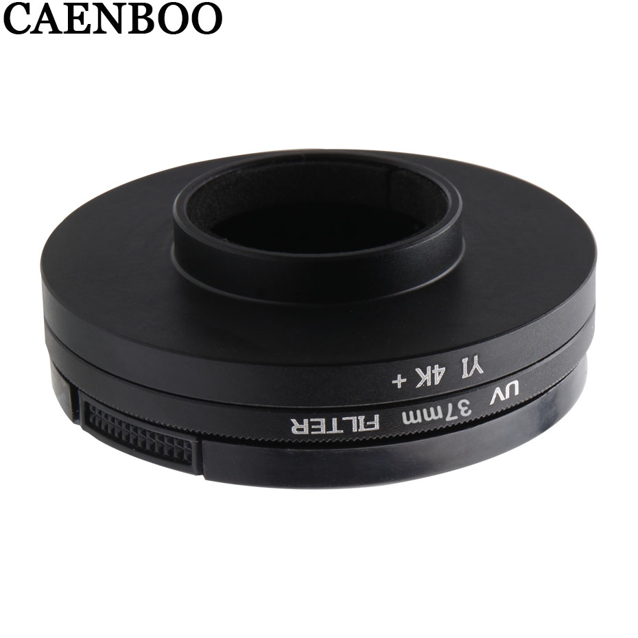 CAENBOO Lens Filters Voor XiaoMi Yi 4 k + Plus 37/52mm Adapter Ring Sport Action Camera Protector voor Xiaomi Yi 4 k Lite Accessoires