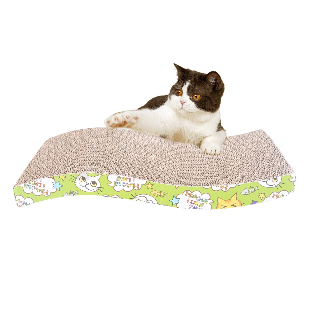 Furniture & Scratcher Cat Scratching Board Corrugated Paper Cardboard Scratch Pad Scratcher Bed Funny Kitten Playing Toys: E and 1pcs gift