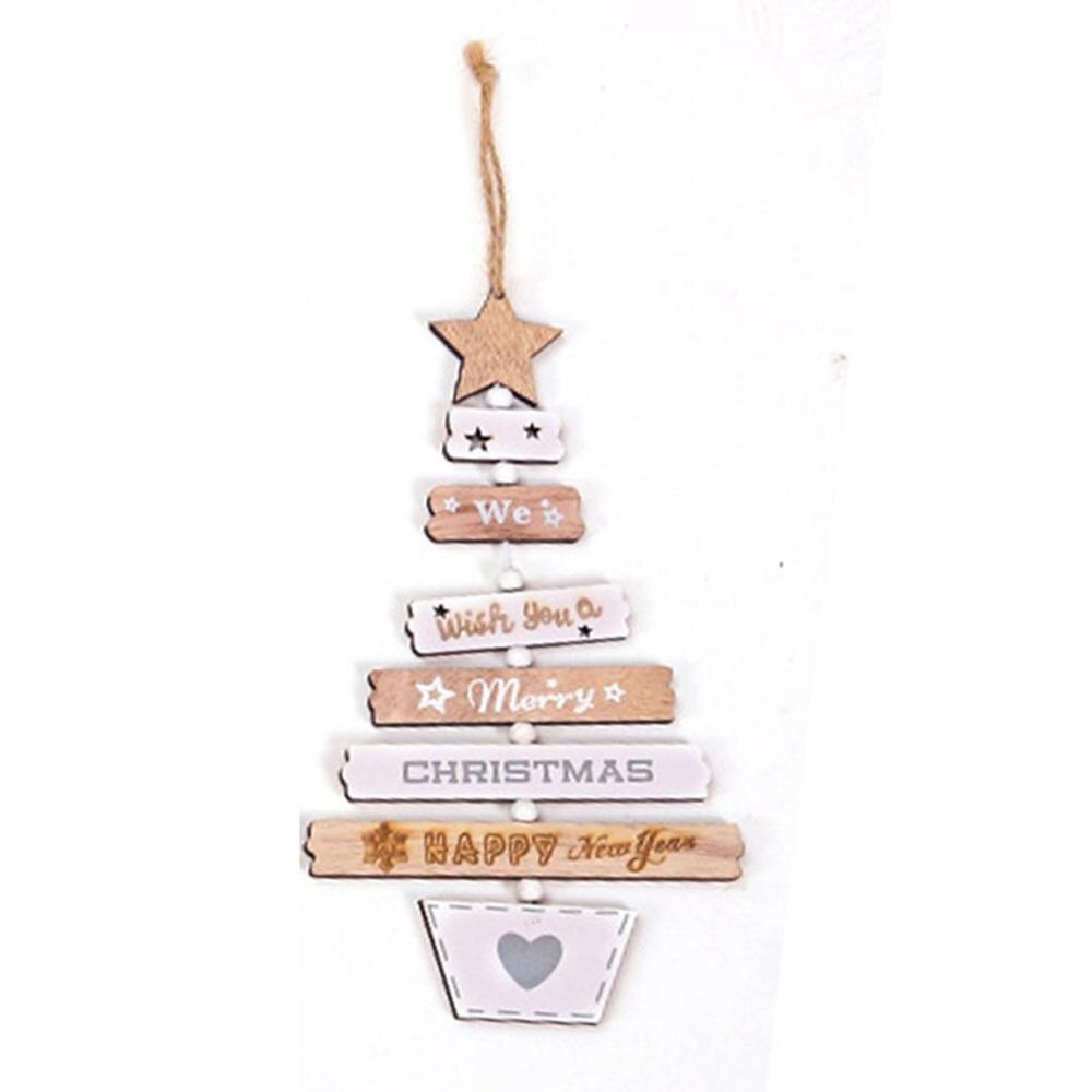 Kerstboom Houten Ornamenten Kerstversiering Kleur Houten Letters Kerstboom Hanger: Light Grey