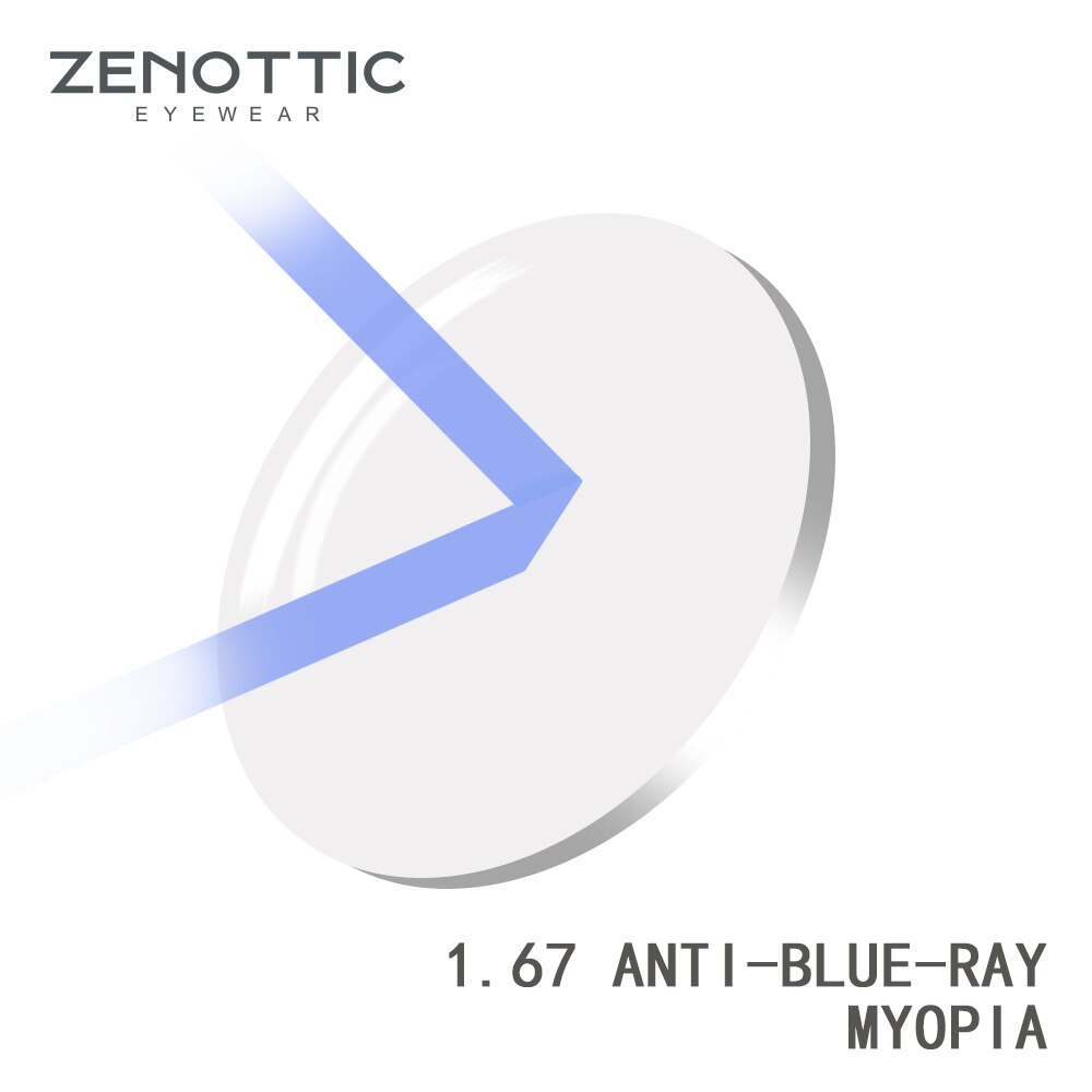 Zenottic heren titanium legering brilmontuur heren vierkant ultralicht bijziendheid sterkte anti blauw licht computerbril: 1.67 bijziendheid