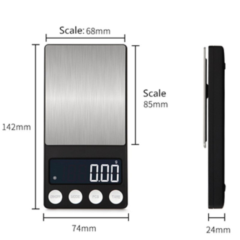 Digital Scale LCD Electronic Kitchen Scale 500g 0.1/500g 0.01/200g 0.01 Food Weigh Portable Weighing Scales 40%off