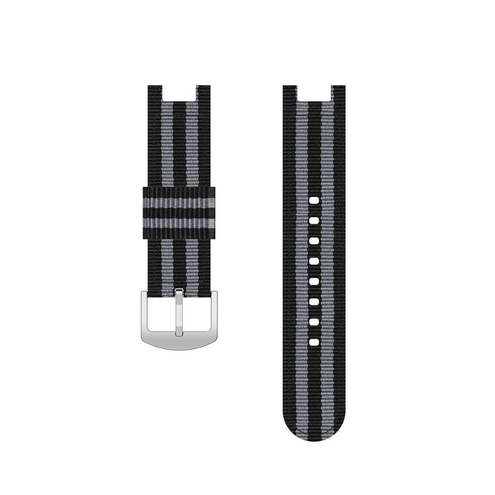 Geweven canvas band voor huami amazfit t-rex smartwatch band horlogeband voor amazfit t-rex trex horloge polsband armband: Zwart grijs