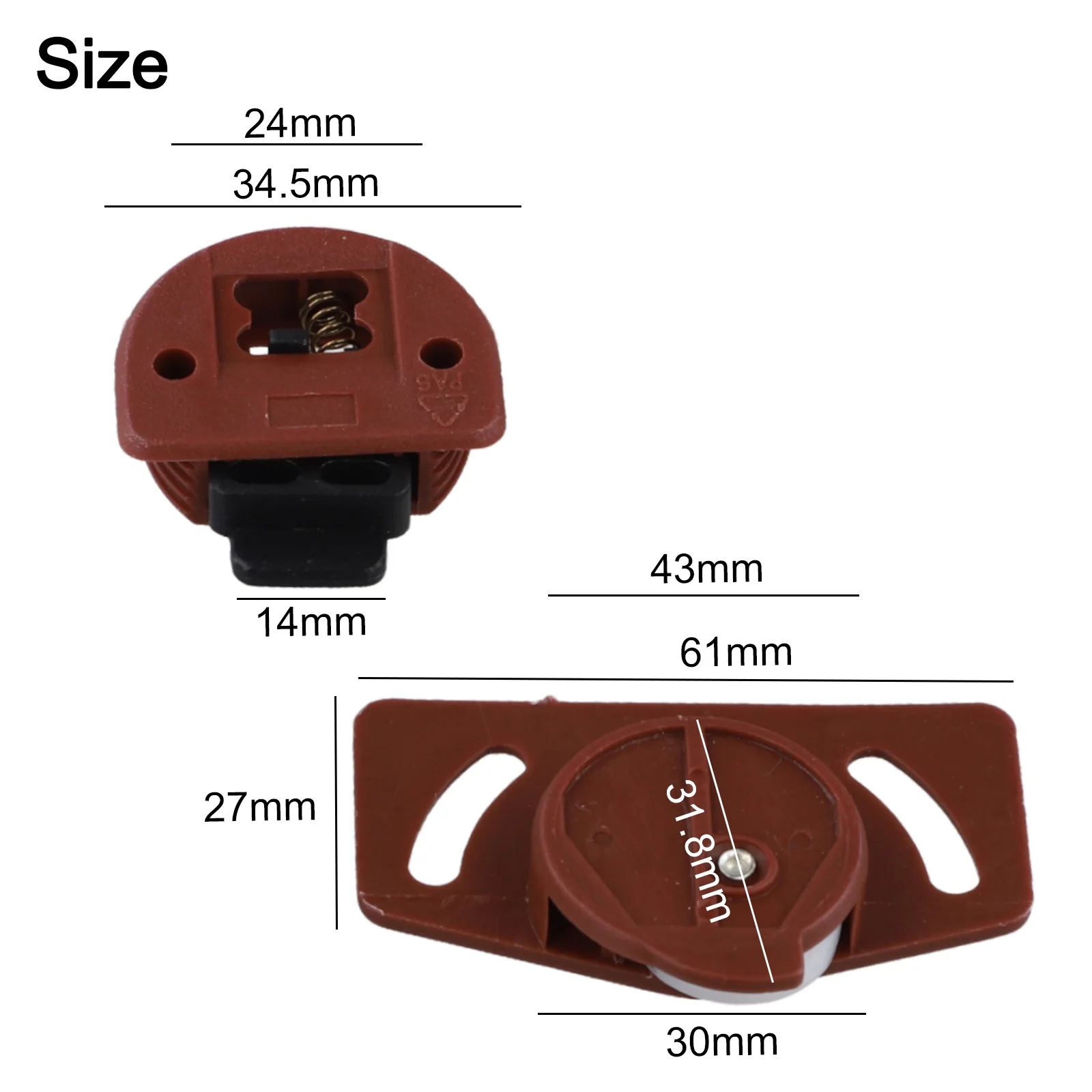 4/8Pair Ruote per porte scorrevoli Guide Porta scorrevole per armadio Ruota per ingranaggi e guida per porte scorrevoli Rullo per armadio per mobili