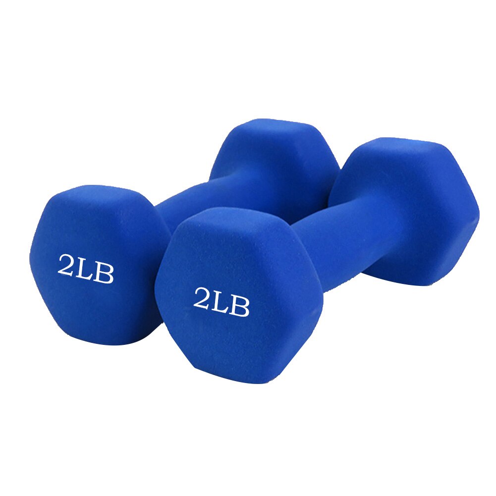 2Pcs 1/2LB Men Women Workout Fitness Exercise Hand Weight Slimming Arm Dumbbells tools for indoors outdoors office household: Blue