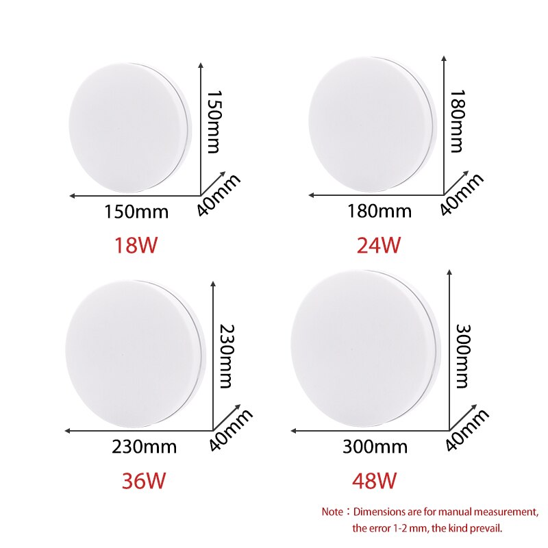 Led Plafondlamp 6W 9W 13W 18W 24W 36W 48W Led-paneel Lamp Ac 85-265V Down Light Opbouw Moderne Lamp Voor Badkamer Lampen