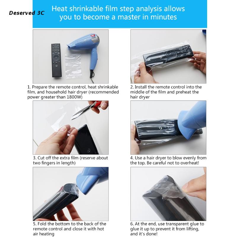 10 Stuks Krimpfolie Zakken Anti-Dust Voor Airconditioning Video Tv Afstandsbedieningen