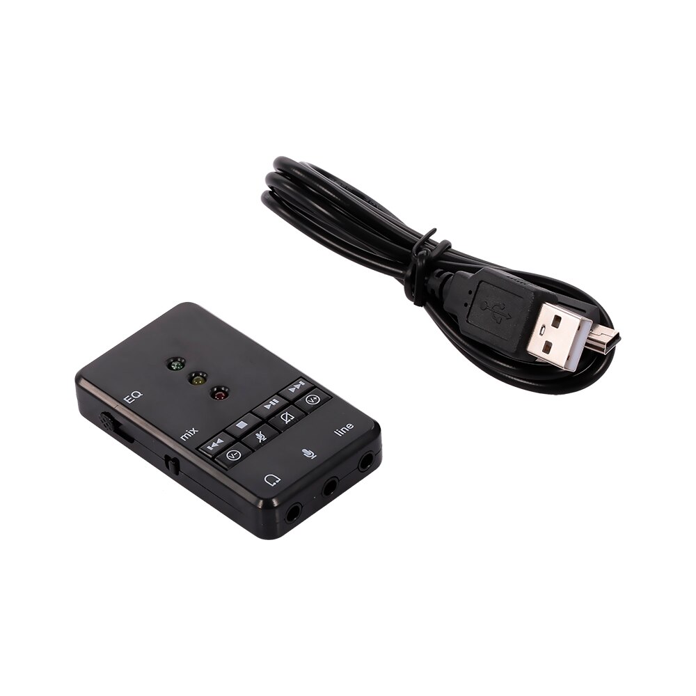 External EQ Sound Card 7.1 Channel Xear USB Sound Card 3D Audio Adapter for PC Laptop