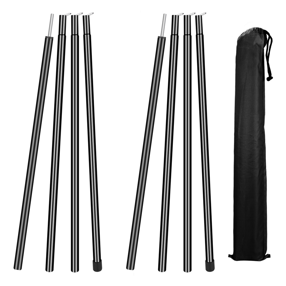 2er-Set Zeltplane, Stangen, universell, teleskopisch, verstellbar, Aluminium, Camping-Markisenstangen, Zeltzubehör für Kopfzimmerüberdachung