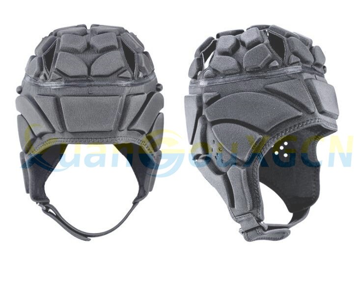 Yrke män kid målvakt hockey rugby anti-kollision hatt fotboll hjälm kvinnor fotboll baseball huvudskydd tank cap: Svart passar 4-7 år