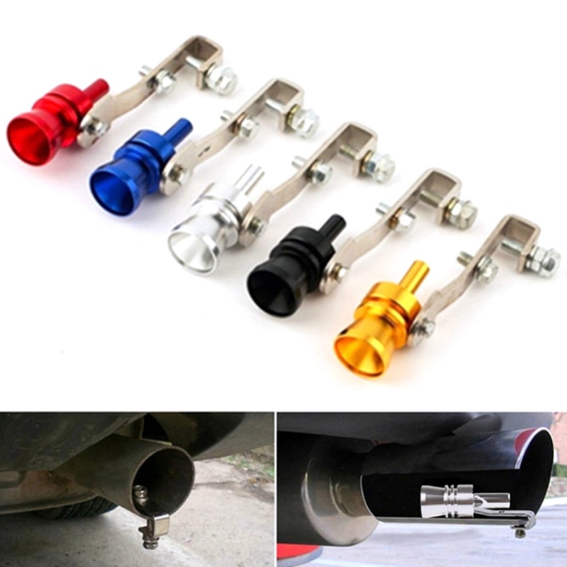 Car Modified Turbo Whistle Exhaust Pipe Sounder Imitator Tail Throat Nozzle Muffler Exhaust Pipe Muffler Auto Accessories S M L
