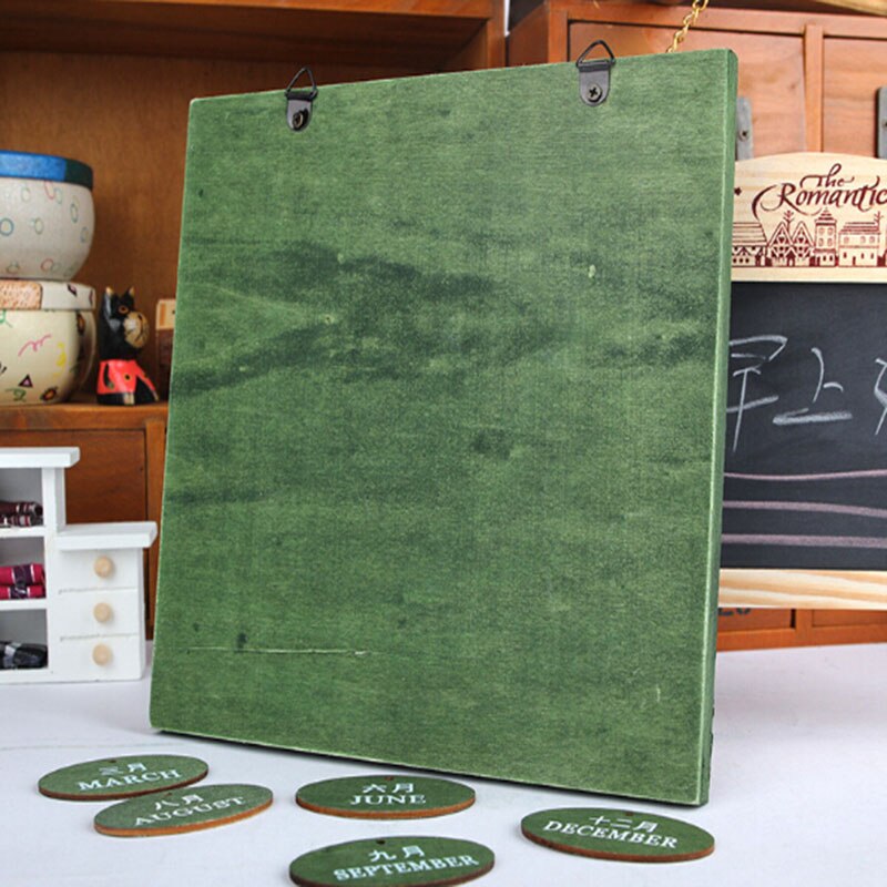 Wooden Decoration Calendar Board Quiz Puzzles DIY Dates Permanent Calendar Home Office School Classroom Stationery