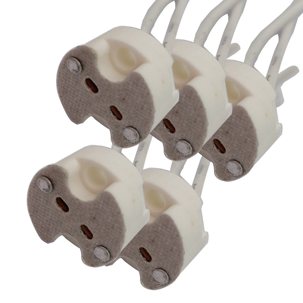 MR16 Socket, G4 GU5.3 Light Socket, Ceramic with 10cm Silicon Wire, 2Pin LED Spotlight Socket